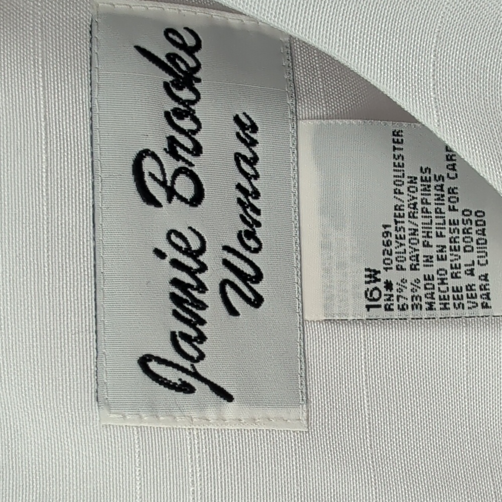 Jamie Brooke White Dress 16w New Nwt - Picture 3 of 4